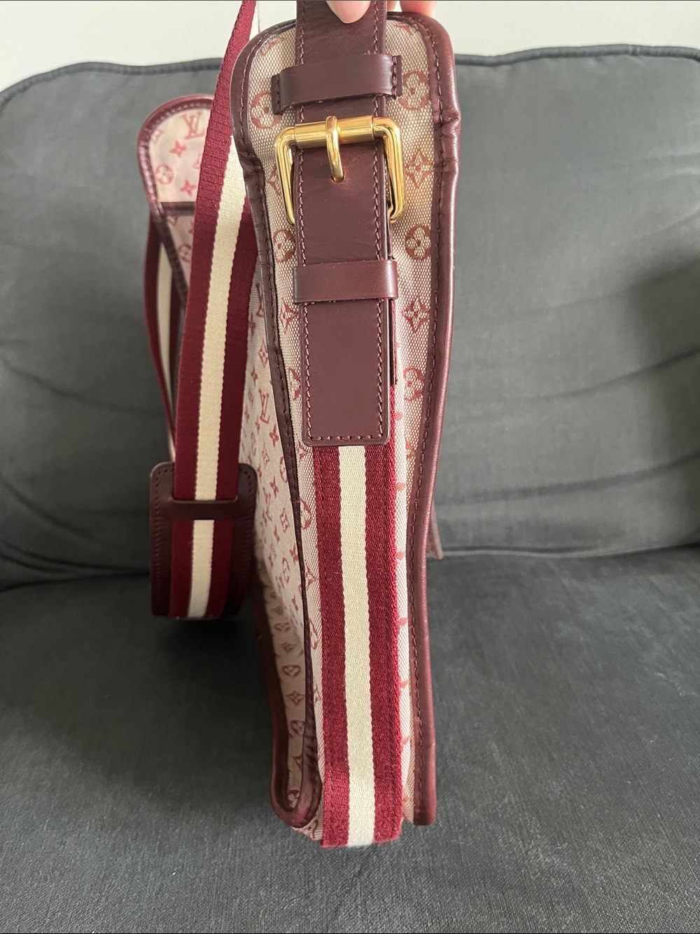 Louis Vuitton Pink and Burgundy Monogram Crossbody Bag - Picture 8 of 11